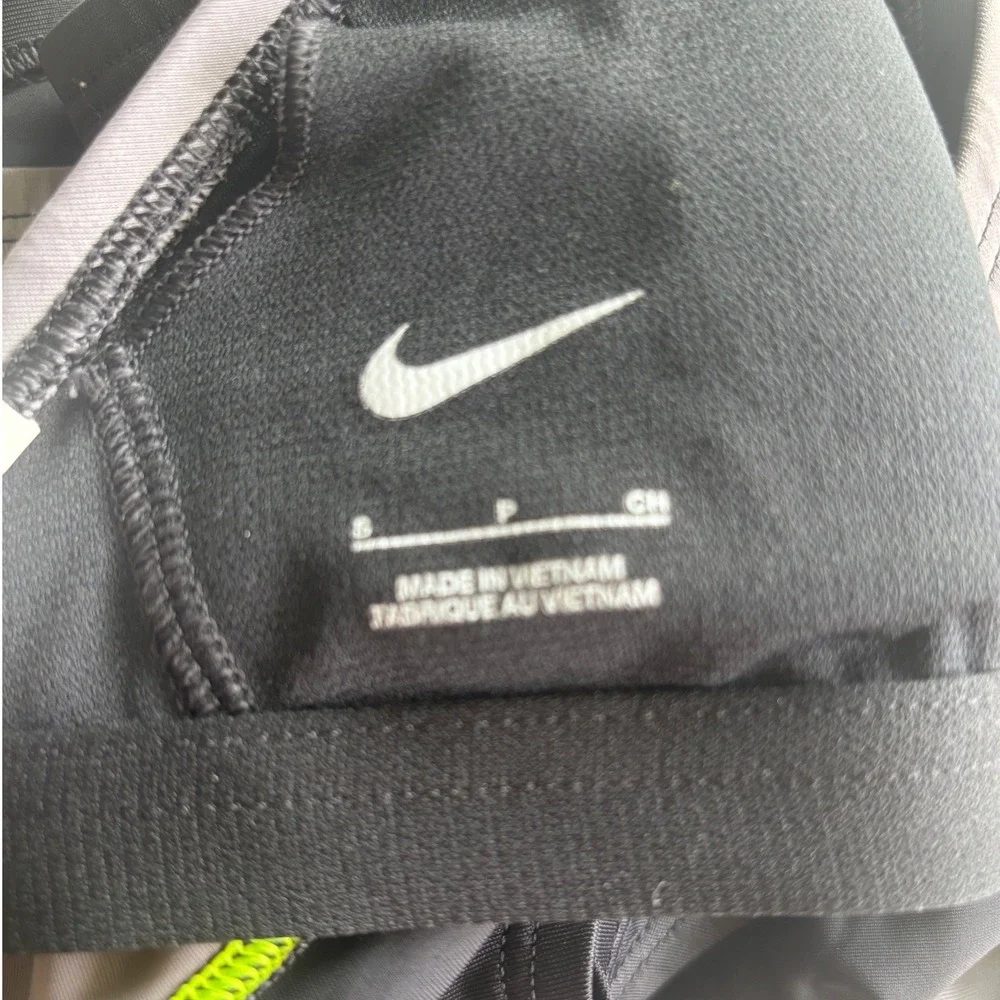 Nike Womens One Piece Swimsuit Black Grey Lime Green Racerback Size Small Swim